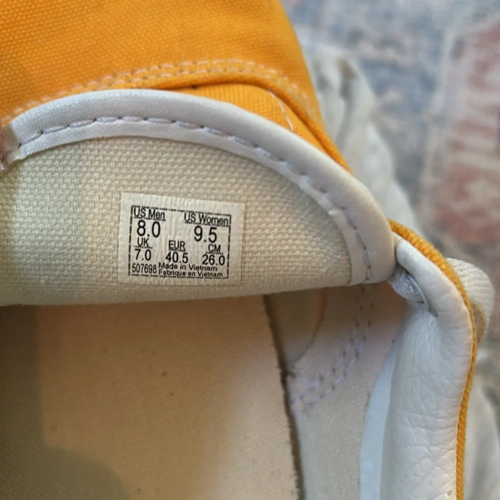 Vans Yellow Canvas Sneakers